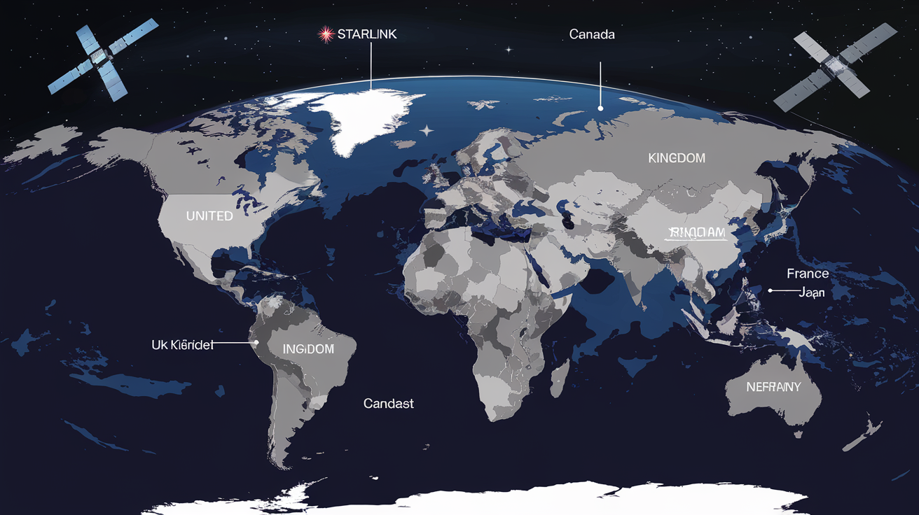 descubra os dois primeiros países onde celulares vão acessar internet direto dos satélites da Starlink