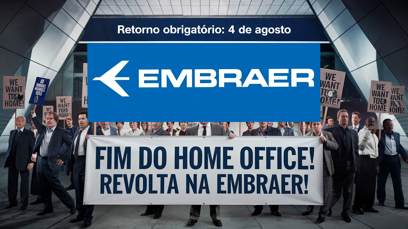 Embraer decreta fim do home office e gera revolta! Trabalhadores exigem negociação para manter modelo híbrido. Saiba mais!