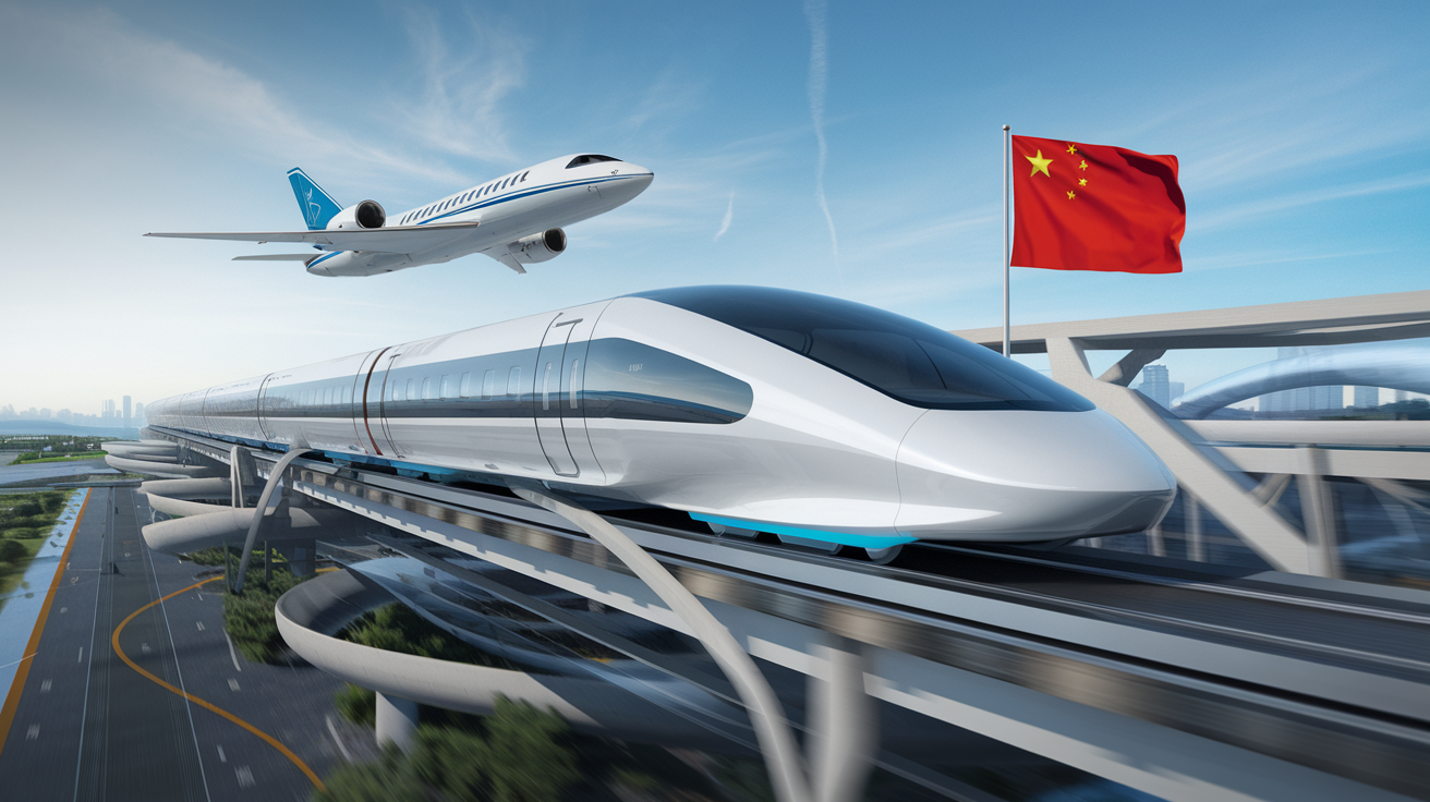 Mais rápido que um avião China surpreende o mundo com testes do trem Hyperloop supersônico que pode atingir 1.000 kmh