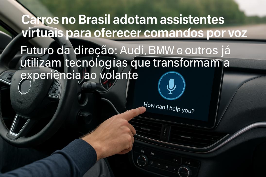 Os assistentes virtuais nos carros ajudam o motorista a fazer várias coisas só com a voz, como mudar a música ou ligar o GPS. Isso deixa a viagem mais prática, moderna e segura.