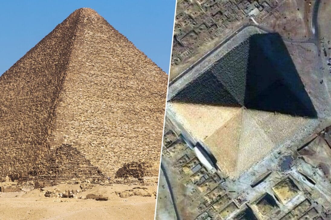 Sabia que a Grande Pirâmide de Gizé tem 8 lados 🤯 Entenda o design côncavo, como foi descoberto e o que revela sobre o Egito Antigo