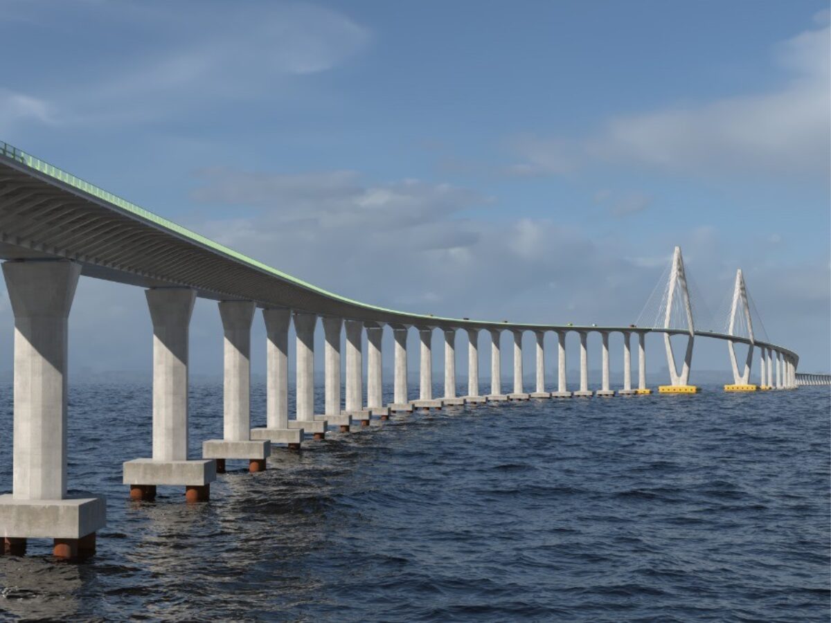 Governo da Bahia conclui investigação do solo para a construção da Ponte Salvador-Itaparica, marco histórico na engenharia brasileira que avançará para a fase de fundações.