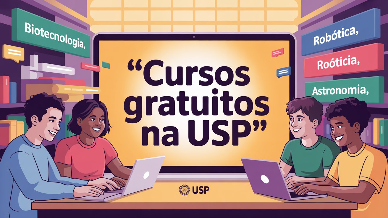 USP abre inscrições para 52 cursos gratuitos com certificado, inovando na formação de educadores em biotecnologia, robótica e muito mais!