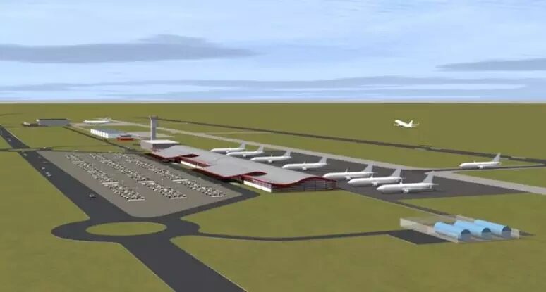 Projeto do novo aeroporto prevê pista com 2 mil metros de extensão. Foto: Divulgação/Prefeitura de Olímpia