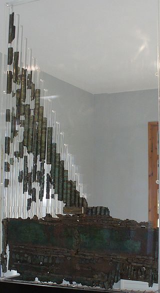 Hidraulo, século I a.C., Museu Arqueológico de Dião, Grécia. Foto: Wikipedia
