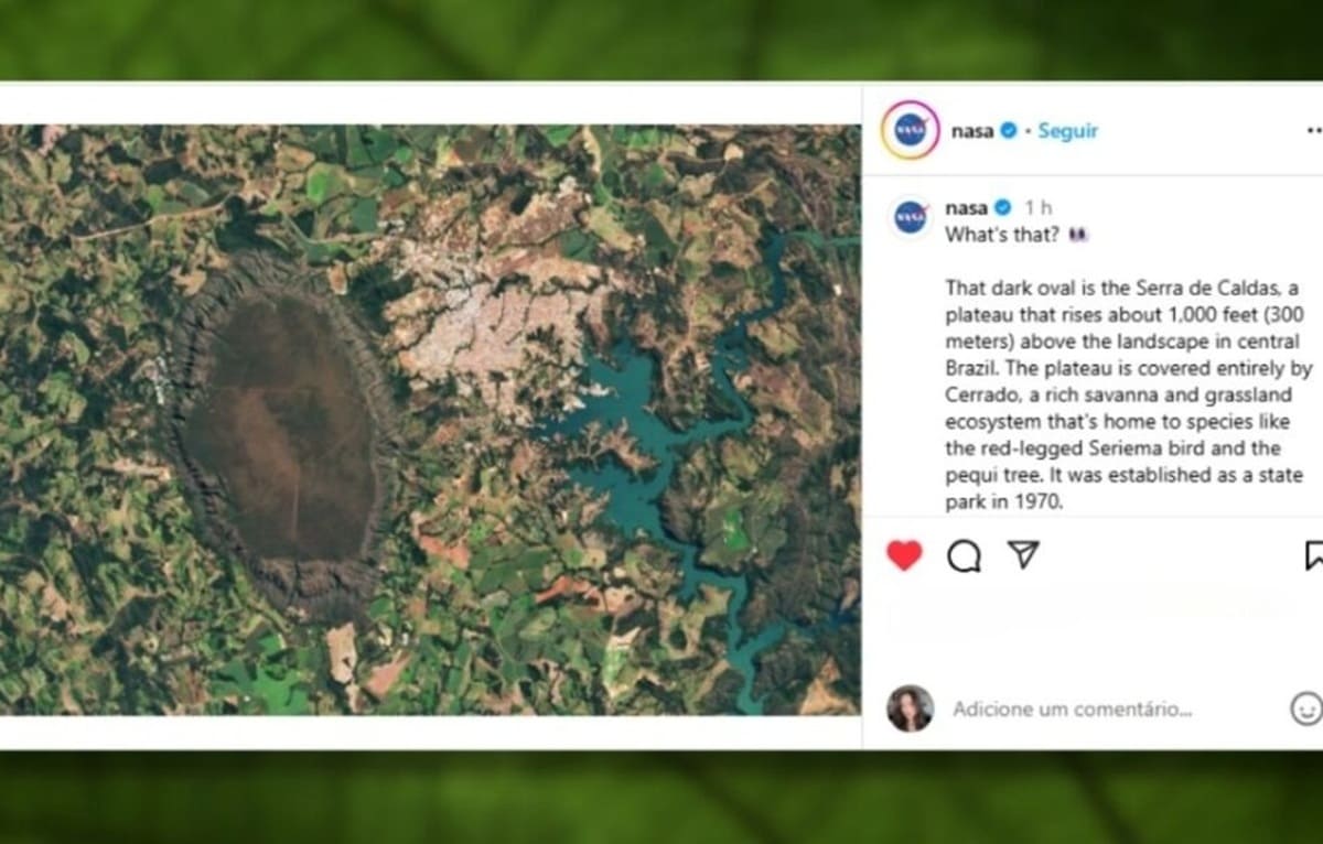 Serra de Caldas Novas, NASA
