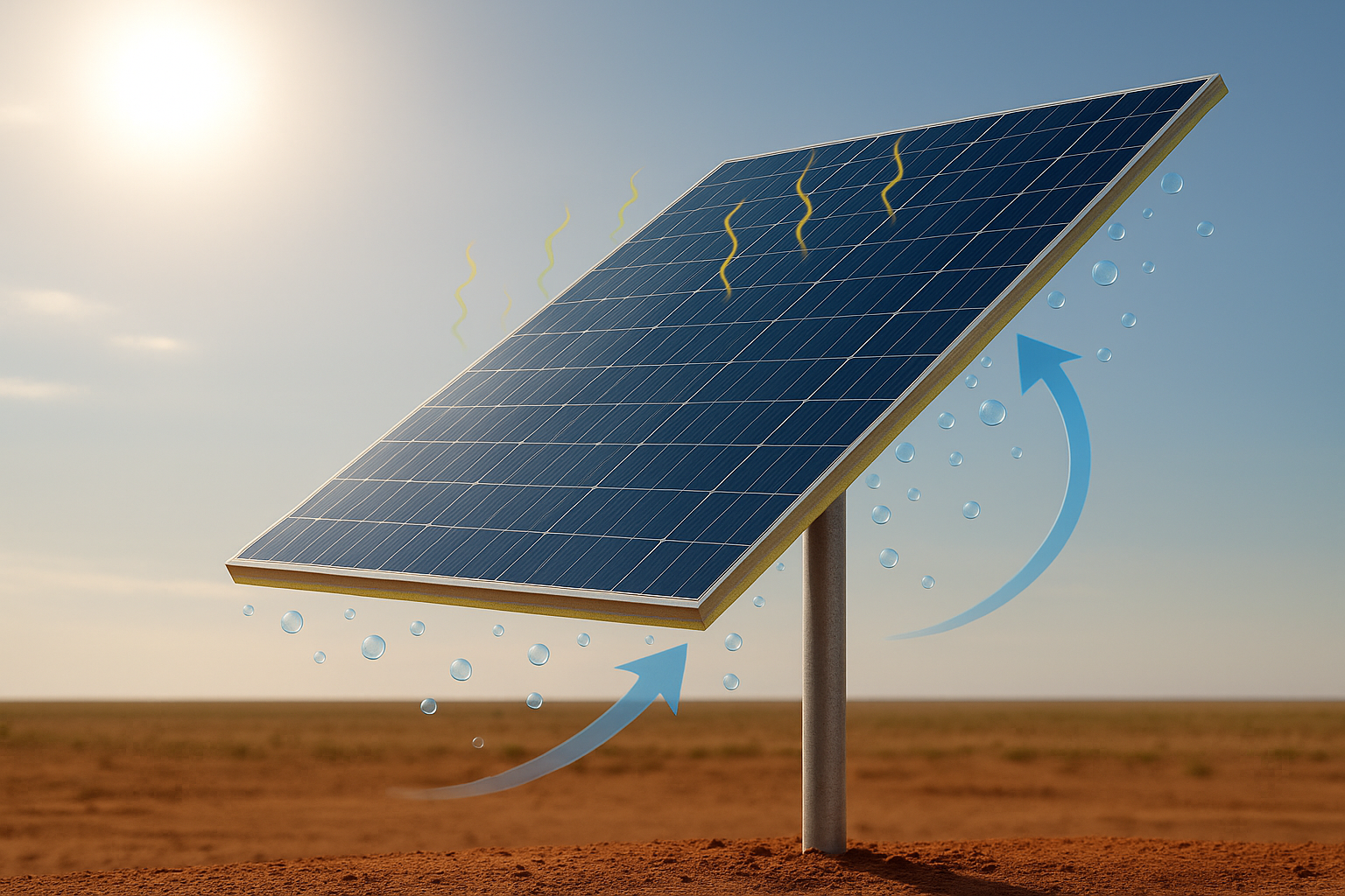 Painéis solares, Painéis, Resfriamento