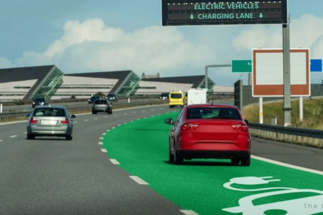 A construção da primeira estrada elétrica em larga escala na Suécia, que recarrega carros e caminhões elétricos em movimento