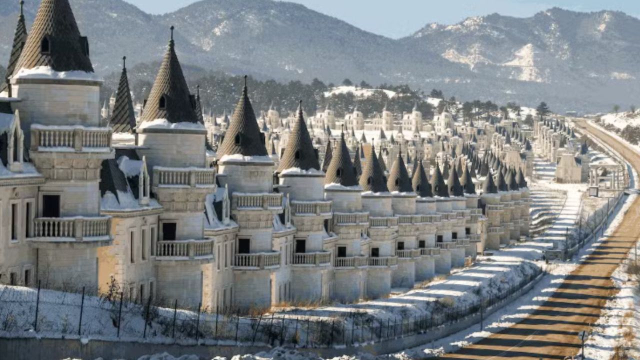A construção que se tornou uma cidade de castelos fantasmas na Turquia