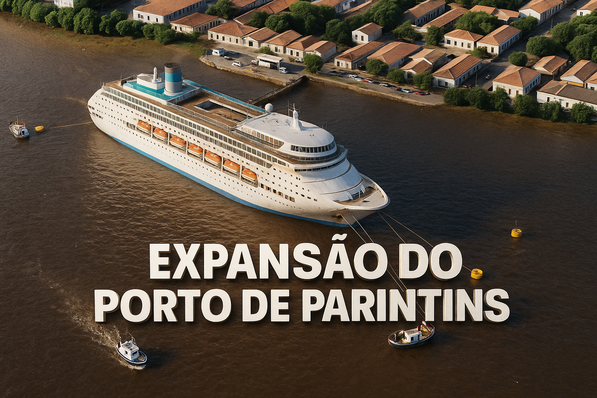 Cruzeiro ancorado no Porto de Parintins ampliado para 250 metros