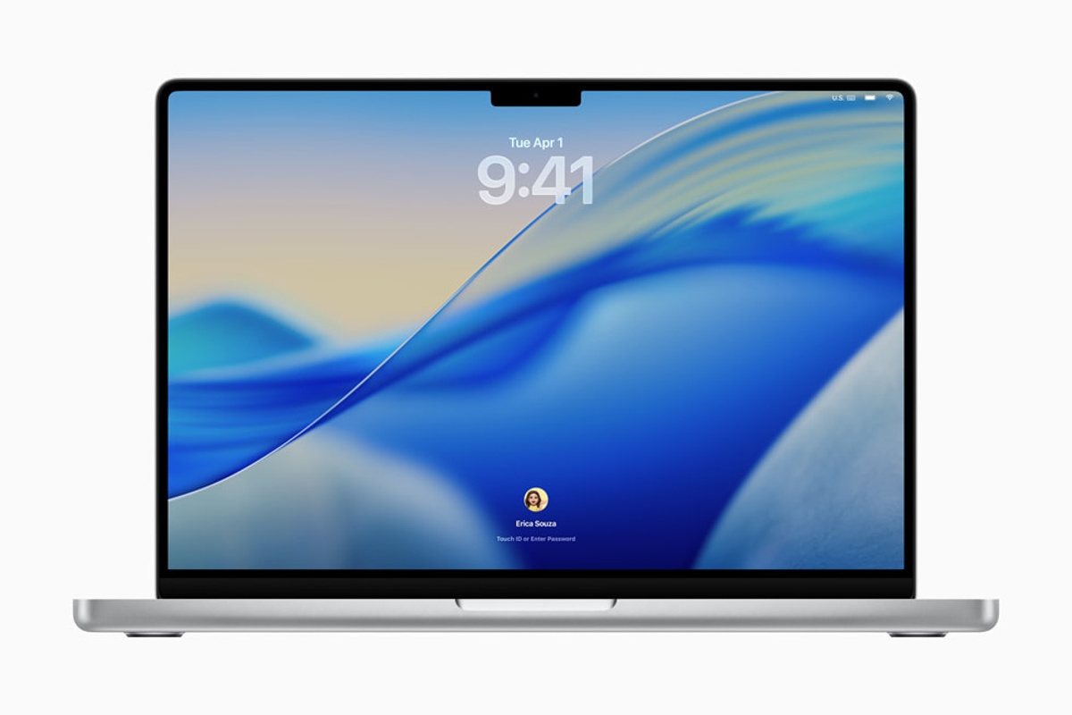 Tela de bloqueio do macOS Tahoe 26 com efeito Liquid Glass