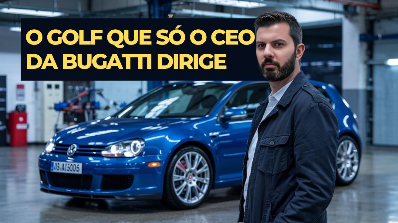 CEO da Bugatti surpreende ao dirigir um raro Golf R32. Uma mistura única de tradição, potência e paixão que vai além dos hipercarros. (Imagem/ divulgação)