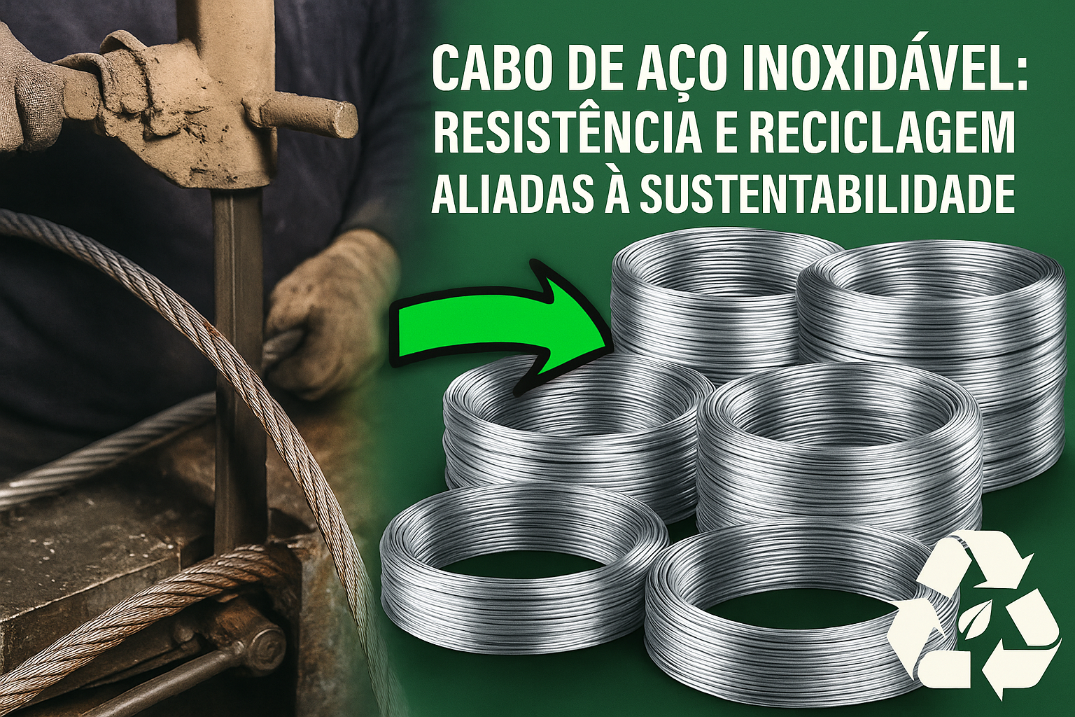 cabo de aço inoxidável