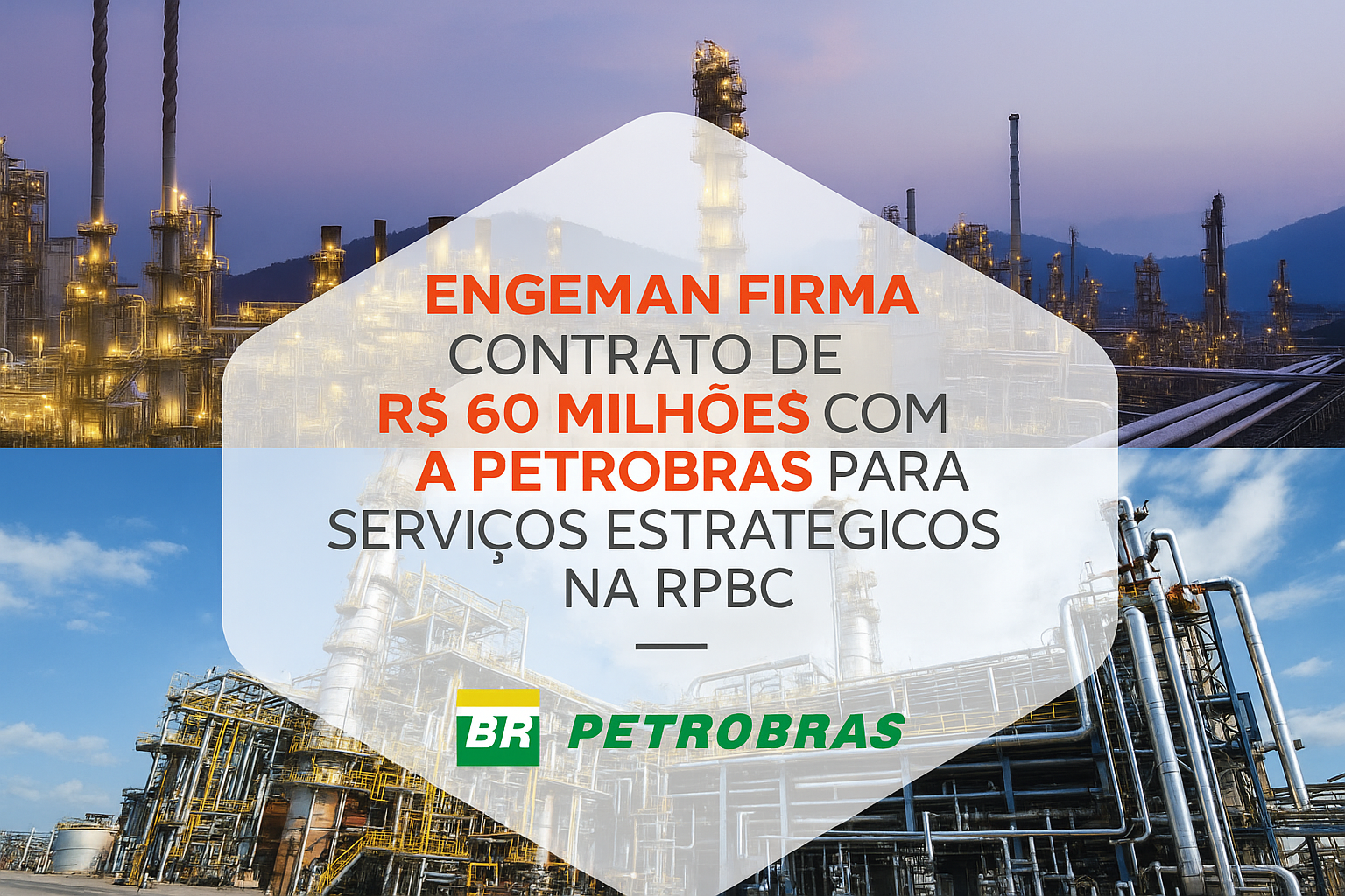 Engeman assina novo contrato com a Petrobras para serviços na Refinaria Presidente Bernardes. Acordo de R$ 60 milhões prevê operação, manutenção e logística por cinco anos