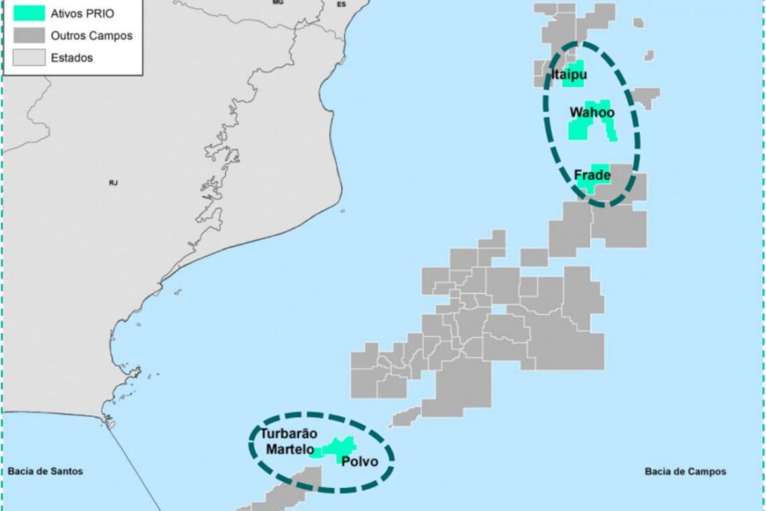 Esse é o campo de petróleo que a Petrobras não quis, com expectativa de 40.000 barris por dia, e que agora a PRIO vai desenvolver 