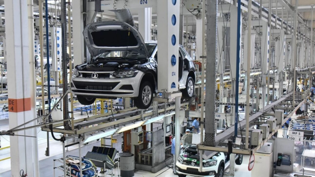 Produção de veículos na fábrica da Volkswagen em São Bernardo do Campo (SP) — Foto: Divulgação/Volkswagen