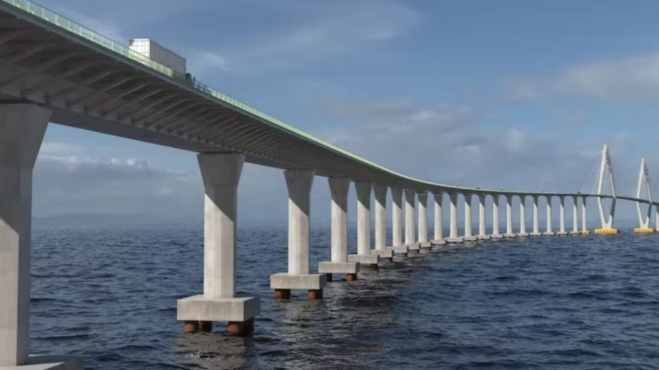 Projeto da ponte que vai ligar Salvador à Ilha de Itaparica — Foto: Divulgação/Concessionária Ponte Salvador-Itaparica