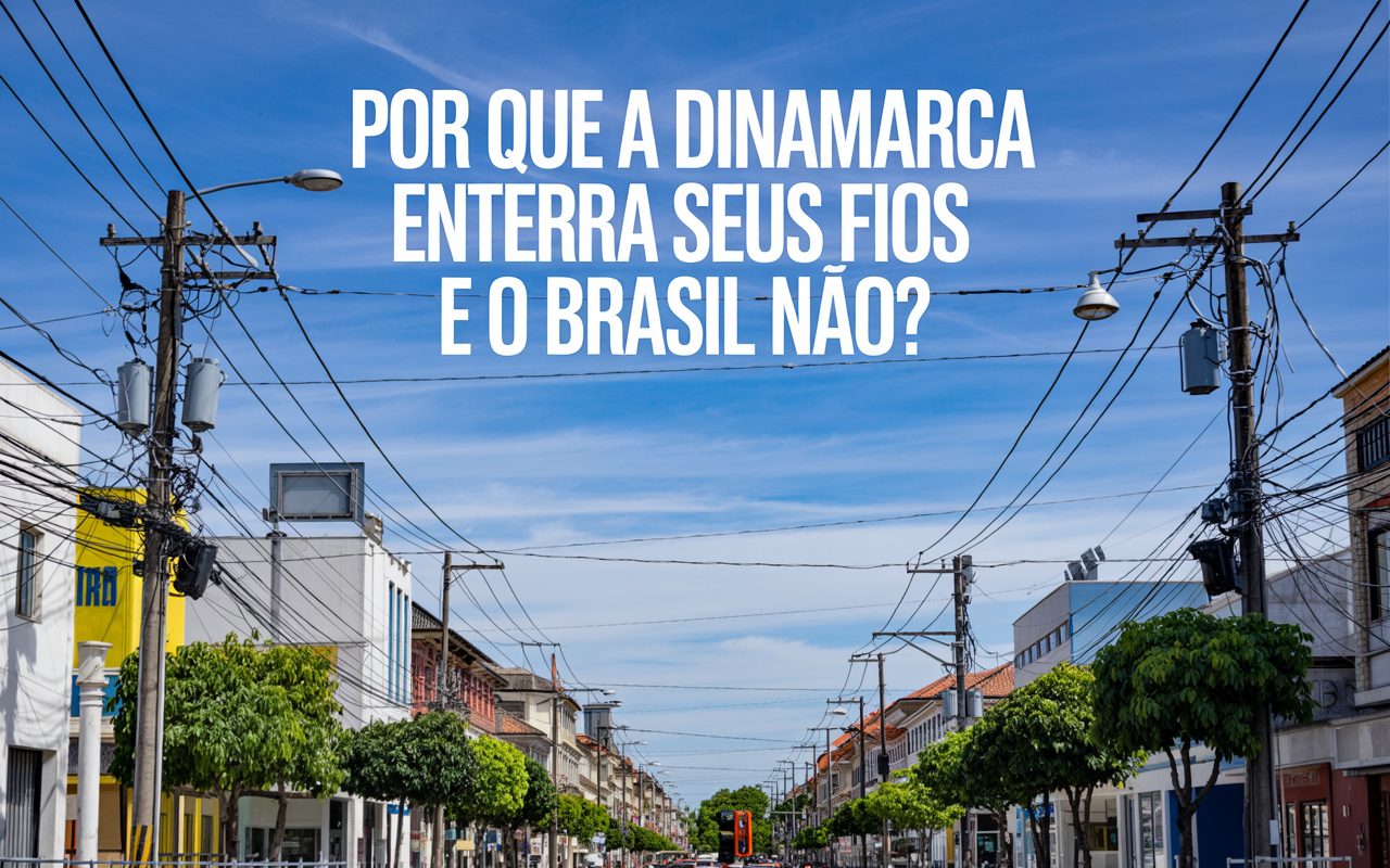 Por que você nunca verá fios nos postes da Dinamarca — e no Brasil eles estão por toda parte?