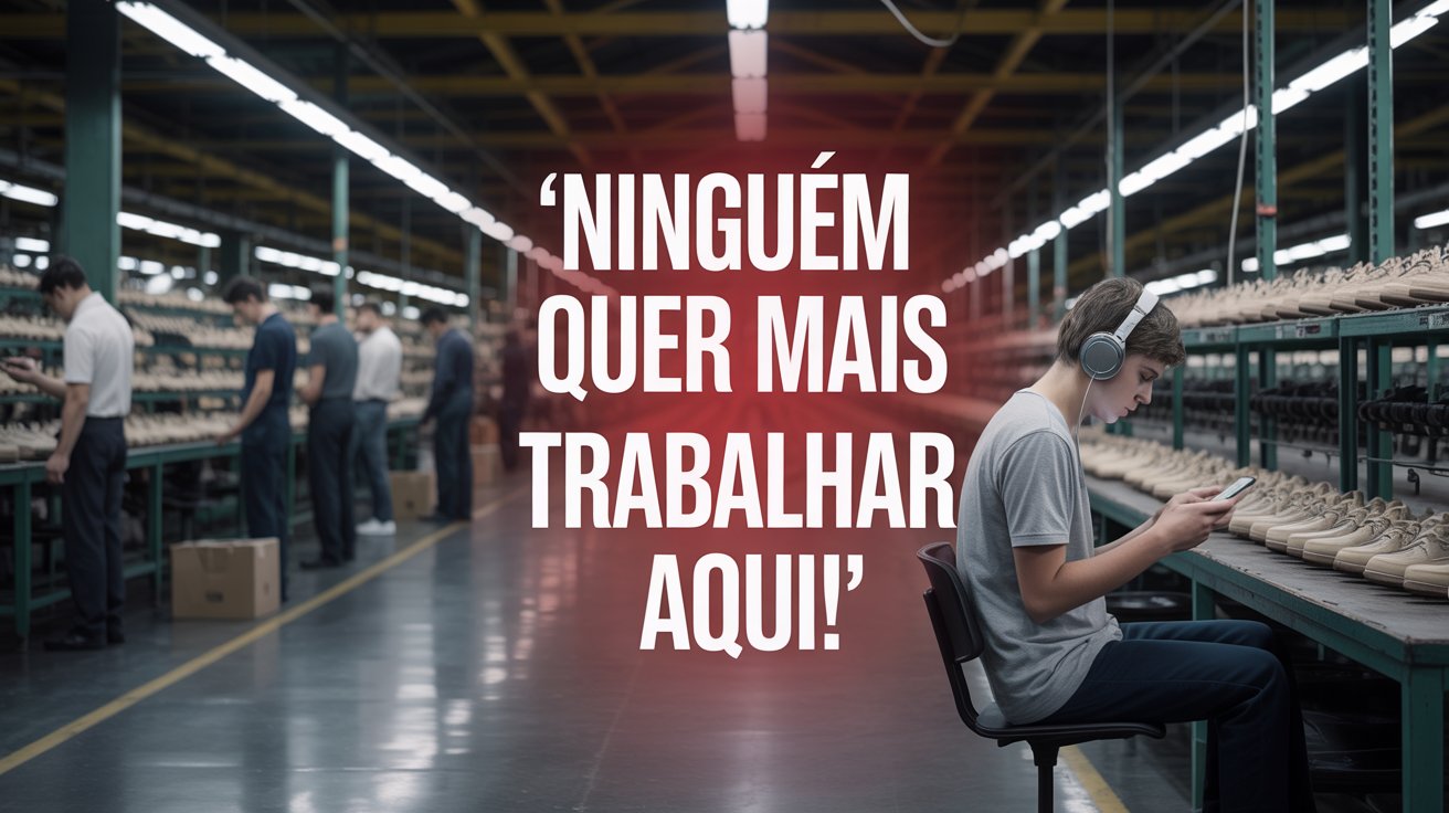 Indústria de calçados sofre com a falta de mão de obra qualificada enquanto jovens rejeitam trabalhos no chão de fábrica. Entenda o dilema.