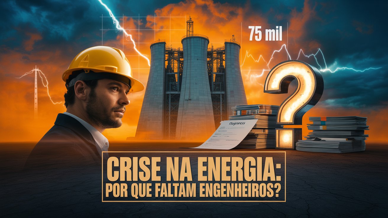 Setor elétrico enfrenta déficit de 75 mil engenheiros. Salários baixos, evasão universitária e crise inédita desafiam expansão e inovação.