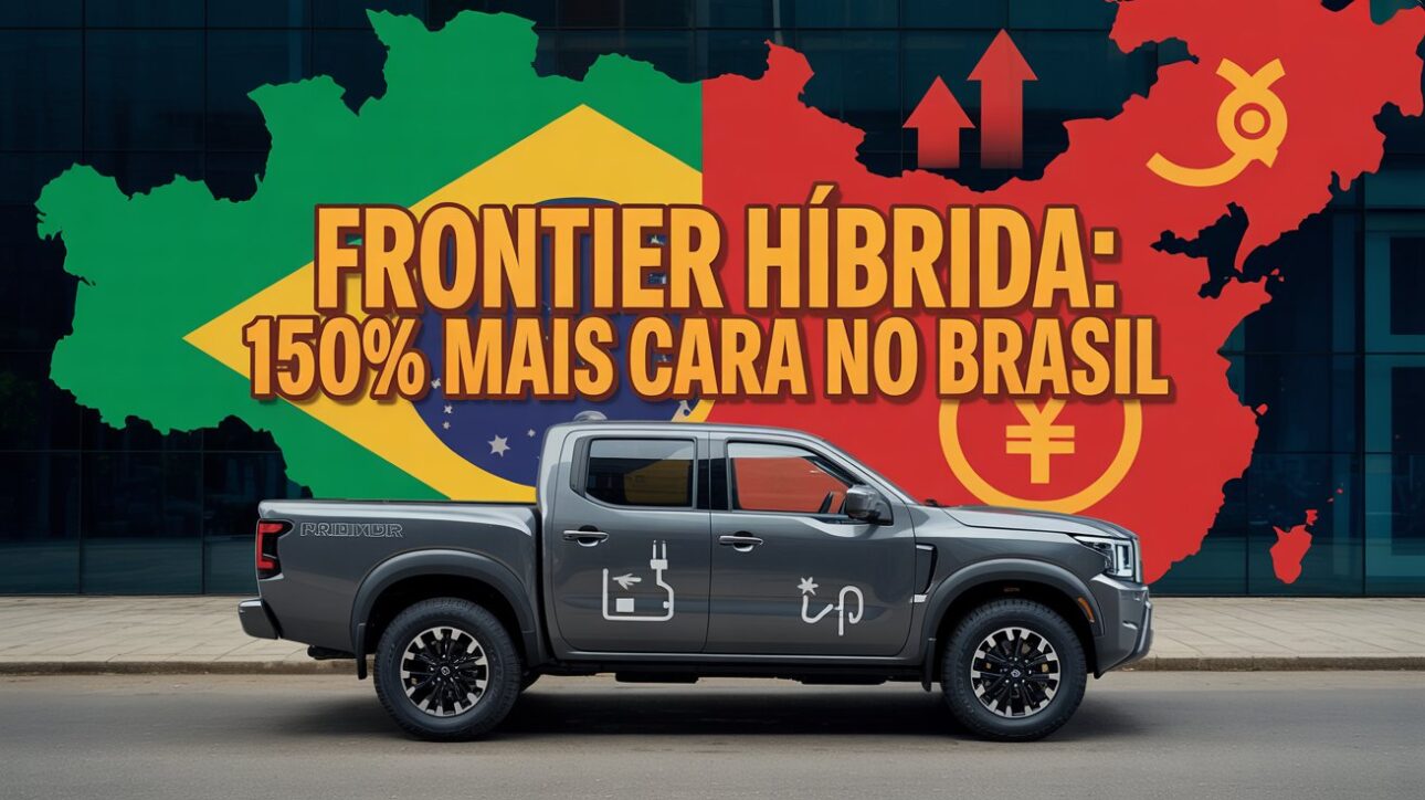 Nissan Frontier híbrida custa R$ 123 mil na China, mas no Brasil o preço dispara 150%, mostrando uma grande diferença no mercado automotivo.