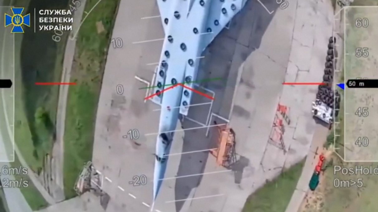 Rússia usa pneus para proteger aviões de ataques de drones ucranianos em uma estratégia curiosa que mistura improvisação e alta tecnologia.
