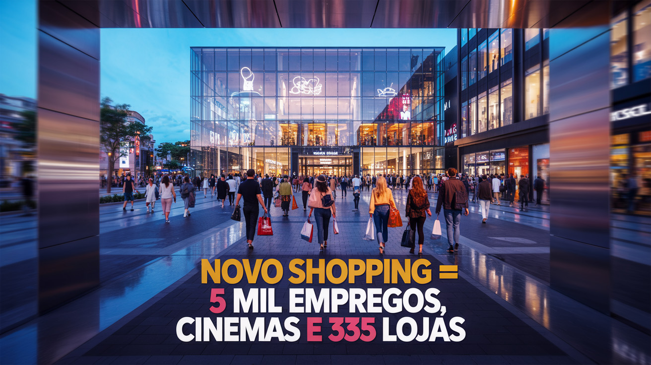 Novo shopping em Praia Grande terá 335 lojas, cinemas, praça de alimentação e 5 mil empregos, impactando economia, lazer e mobilidade urbana.