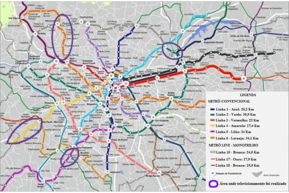 Com uma rede integrada de 377 km e 187 estações, o maior sistema de metrô do Brasil transporta milhões de passageiros por dia