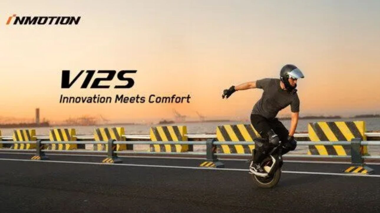 Monociclo elétrico InMotion V12S atinge 70 km/h, roda 120 km, tem suspensão de moto e preço de celular top. Tecnologia e mobilidade juntos.