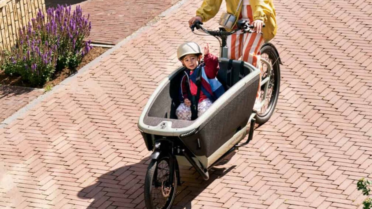 Bicicleta elétrica com motor Bosch transporta até 4 crianças, chega a 32 km/h e oferece autonomia de 50 km. Saiba como funciona o modelo FamilyNext Pro.