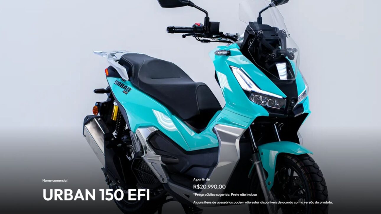 Scooter Shineray Urban 150 EFI une painel digital, consumo de até 45 km/l, ABS de dois canais e smart key por R$ 20.990. Confira detalhes.