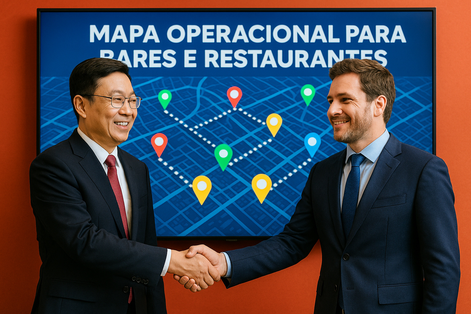 Empresários chinês e brasileiro firmam parceria para startup capixaba com mapa operacional para bares e restaurantes