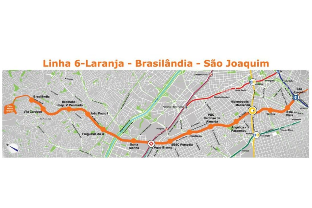 O primeiro trem da Linha 6-Laranja chegou para a maior obra da América Latina, um projeto de 15 km que ligará a Zona Norte ao Centro