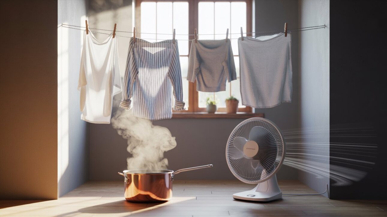 Descubra como brasileiros estão usando o truque holandês para secar roupas rápido no frio, economizando energia e evitando odores e mofo.