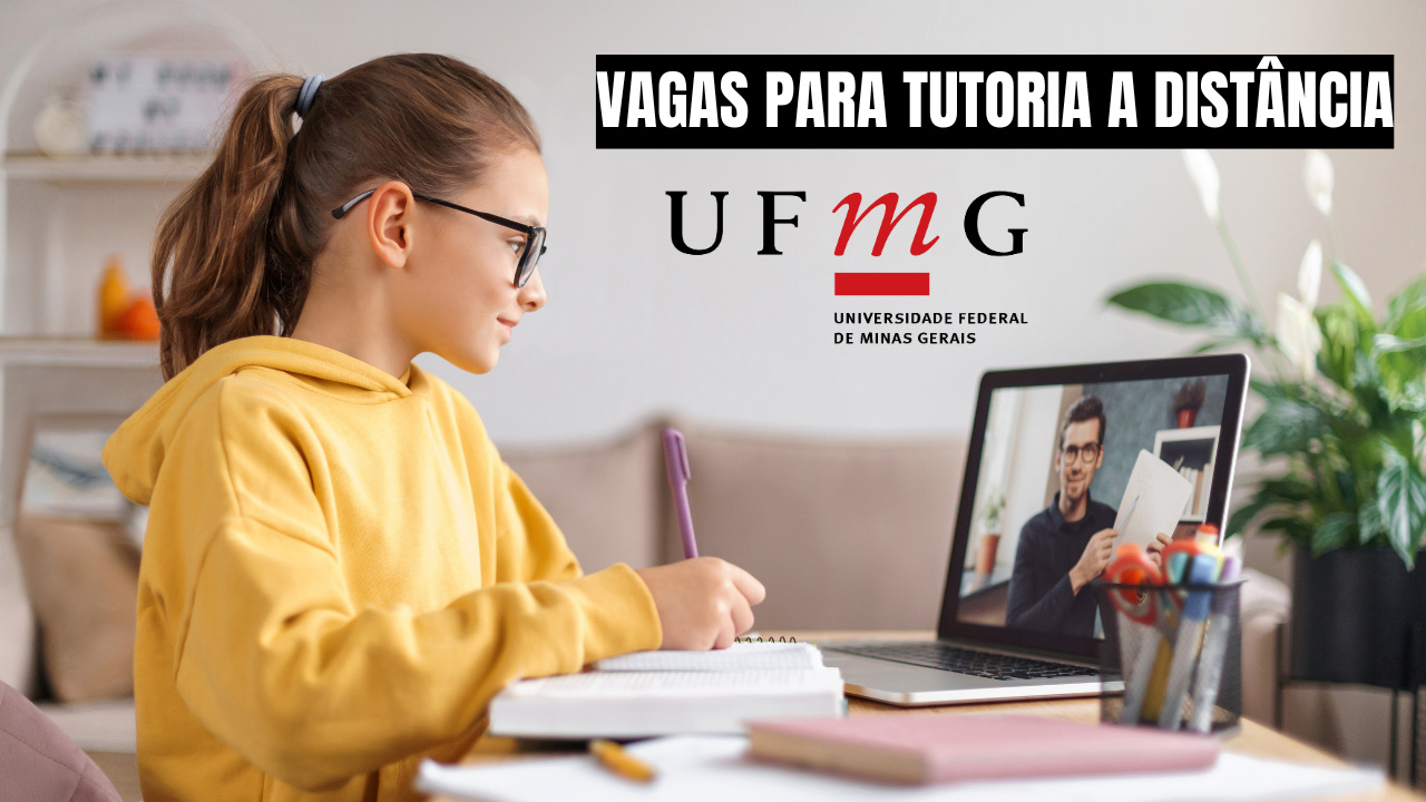 UFMG está com editais abertos para tutores em cursos de educação a distância. Vagas contam com bolsas de R$ 1.100. Fonte: Canva