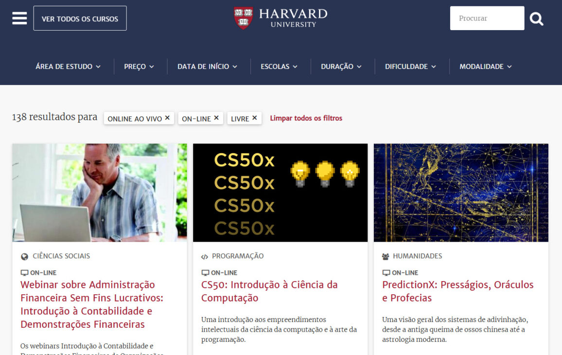 Como estudar de graça: Harvard oferece mais de 100 cursos online gratuitos