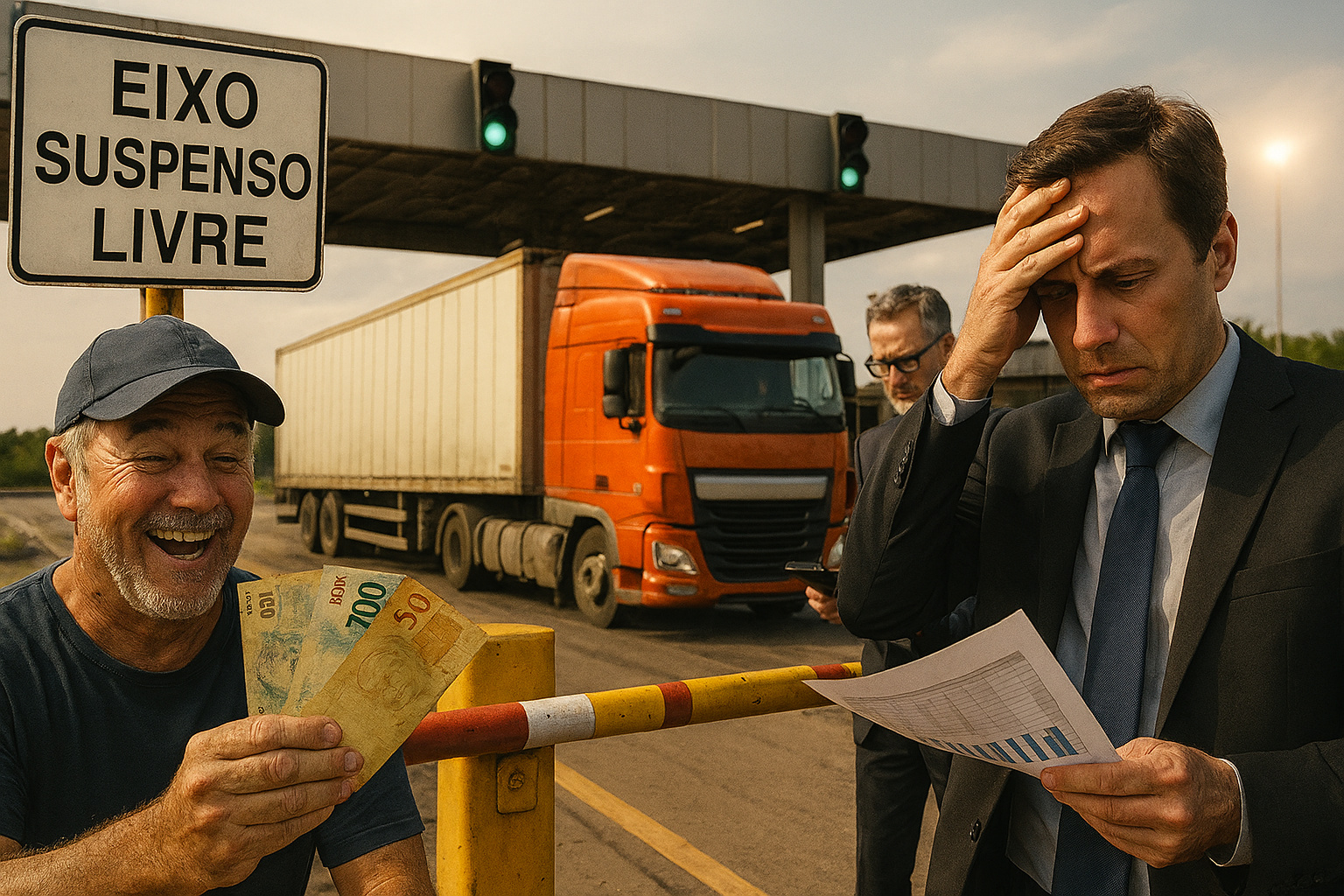Fim do pedágio por eixo suspenso pode virar lei em 2026