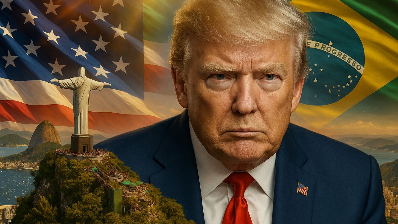 De aliado a vilão: pesquisa Quaest revela que a rejeição aos EUA dobra para 48% no Brasil após as tarifas impostas por Donald Trump.