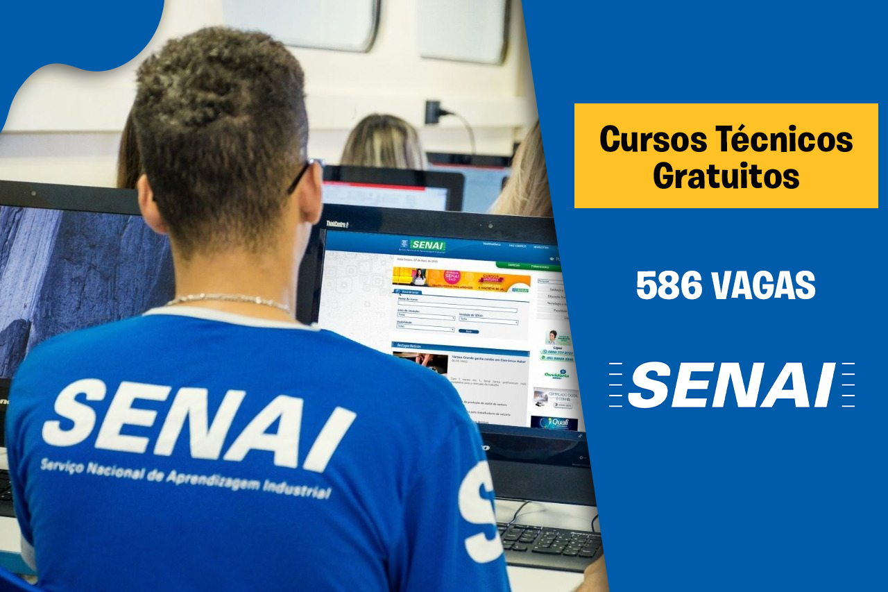 Faça seu curso técnico gratuito no SENAI; 586 vagas para formação técnica em Informática, Segurança do Trabalho, Edificações, entre outras, em Santa Catarina