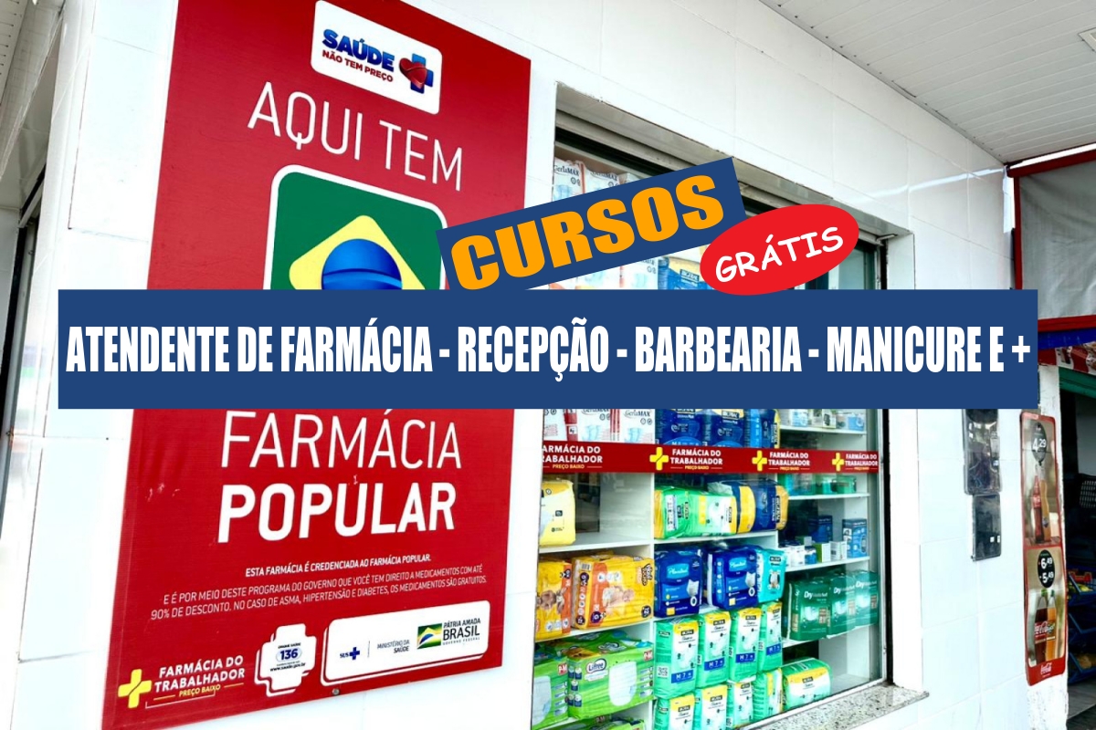 VAGAS - SALVADOR - BAHIA - FARMÁCIA - BARBEARIA - RECEPCIONISTA - CURSOS - MANICURE