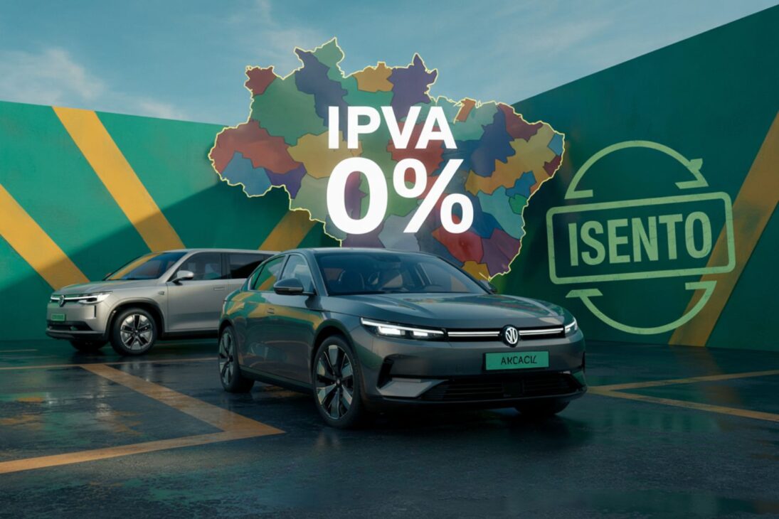 IPVA 2026 traz revolução silenciosa: 12 estados já isentam carros elétricos ou híbridos, mas veículos acima de 2.0 podem pagar mais caro e motoristas temem efeito cascata nos combustíveis