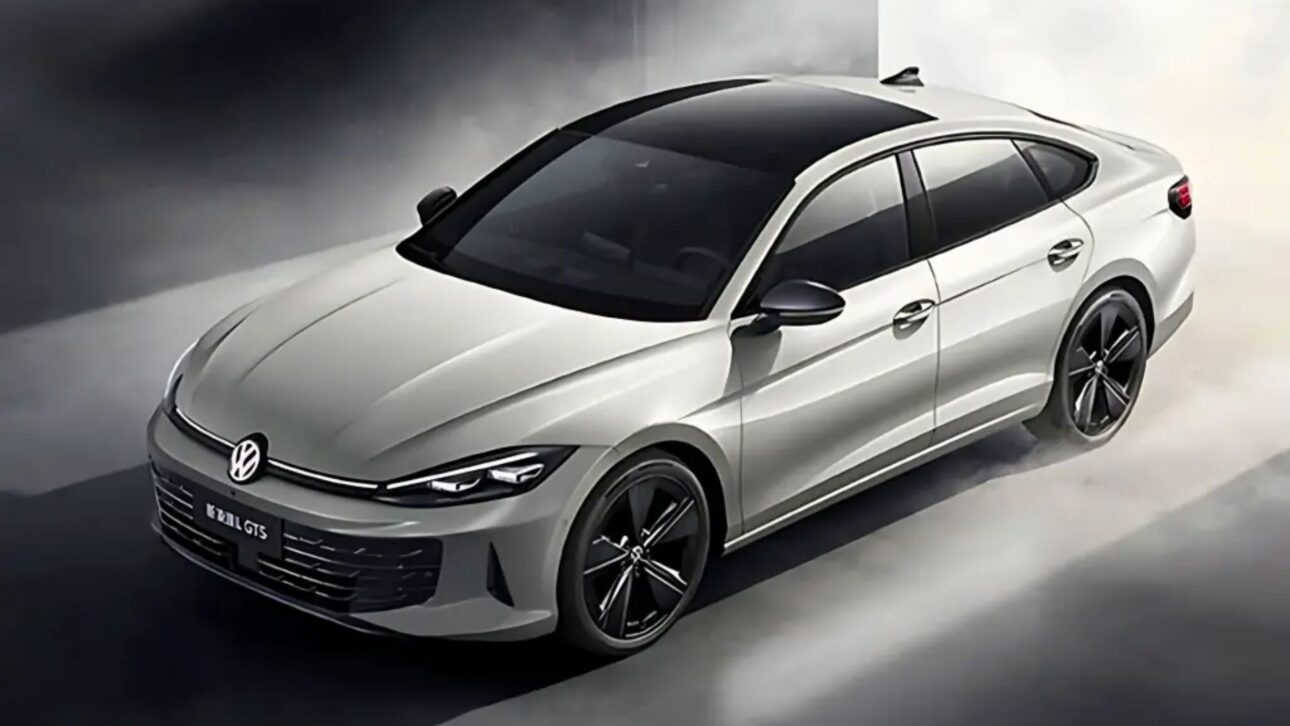 Frente do Volkswagen Lamando L 2026 exibe grade com ‘sorriso sinistro’ e faróis full LED inovadores (Imagem: divulgação)