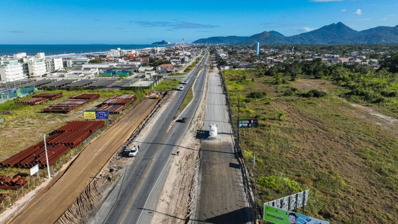 Paraná inicia duplicação da PR-412 com pavimento de concreto, investimento de R$ 274 milhões e melhorias para mobilidade no Litoral.