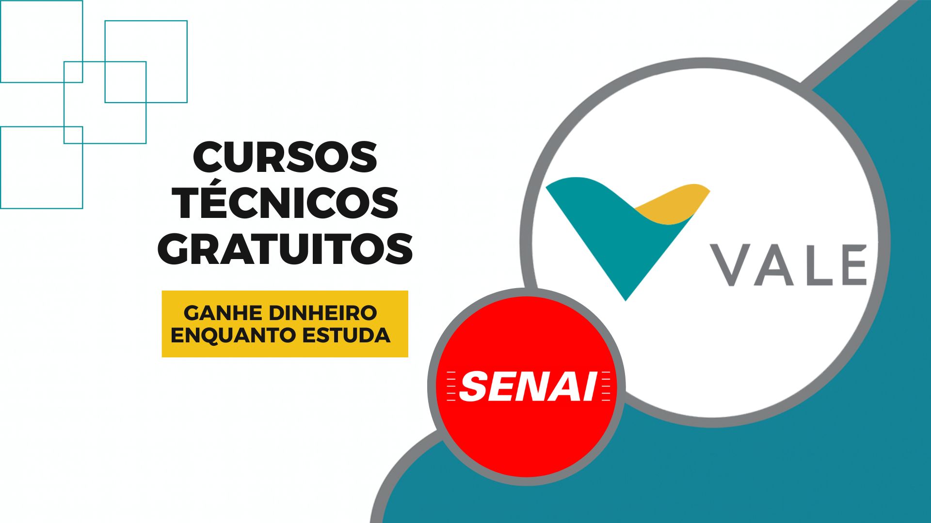 Participe de curso técnico gratuito da Vale e Senai no ES com bolsa de até R$ 2.120 e benefícios. Inscrições abertas até agosto.