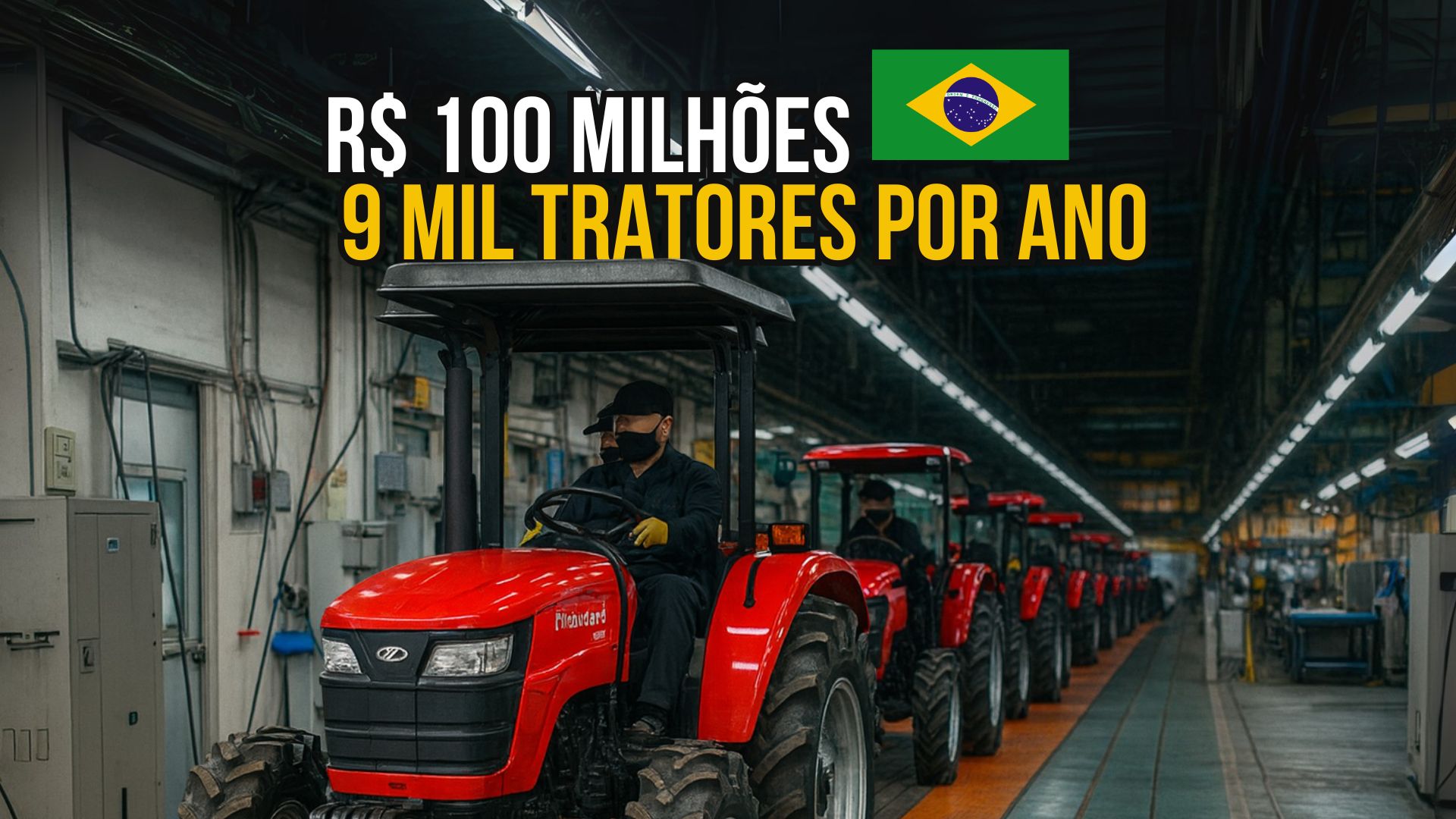 Mahindra investe R$ 100 milhões em fábrica de tratores no RS, com produção de 9 mil unidades por ano e geração de 120 empregos diretos.