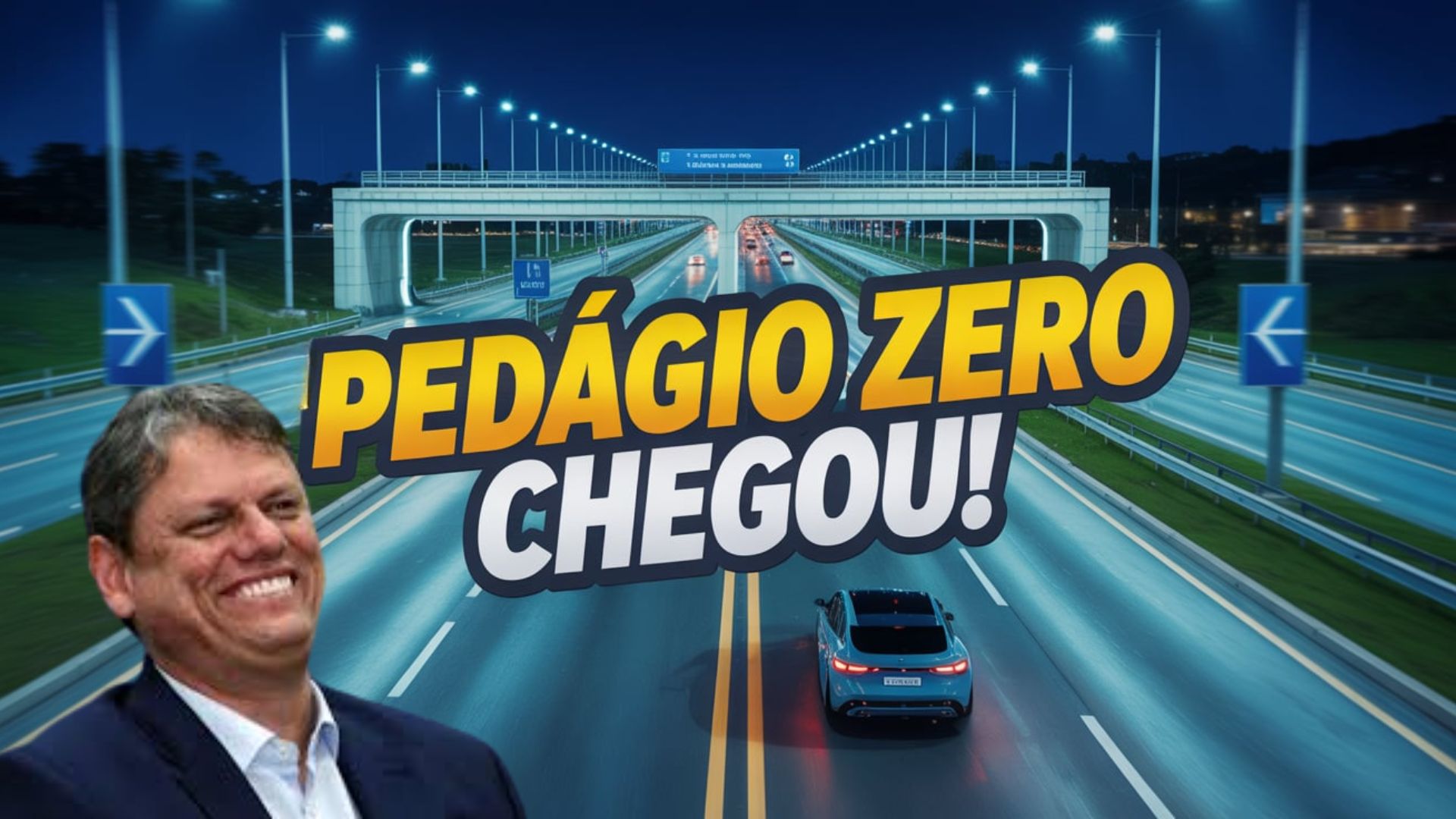 Tarcísio anuncia isenção de pedágio e investimento de R$ 4,3 bi em duplicações, marginais e ciclovias nas principais rodovias do litoral paulista.