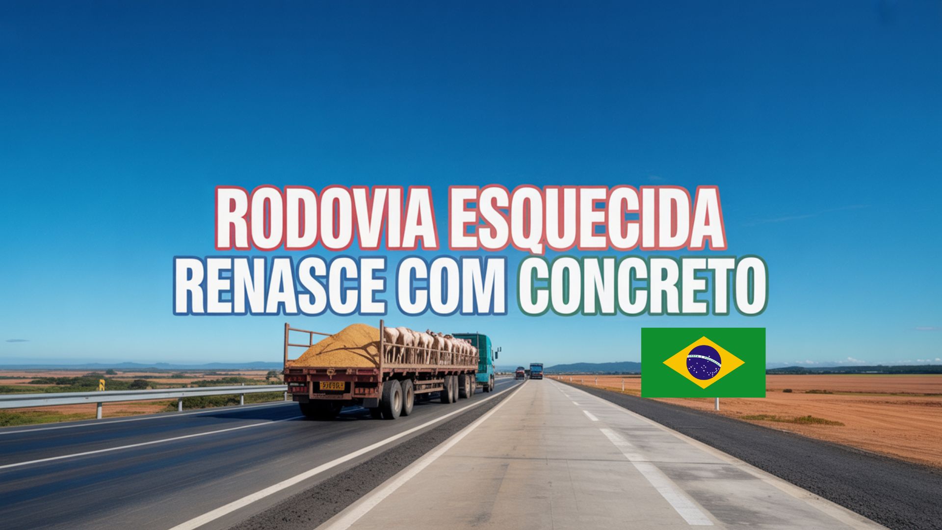 Rodovia SC-305 recebe R$ 120 milhões em pavimento de concreto, corredor estratégico para grãos e proteína animal no Extremo-Oeste.