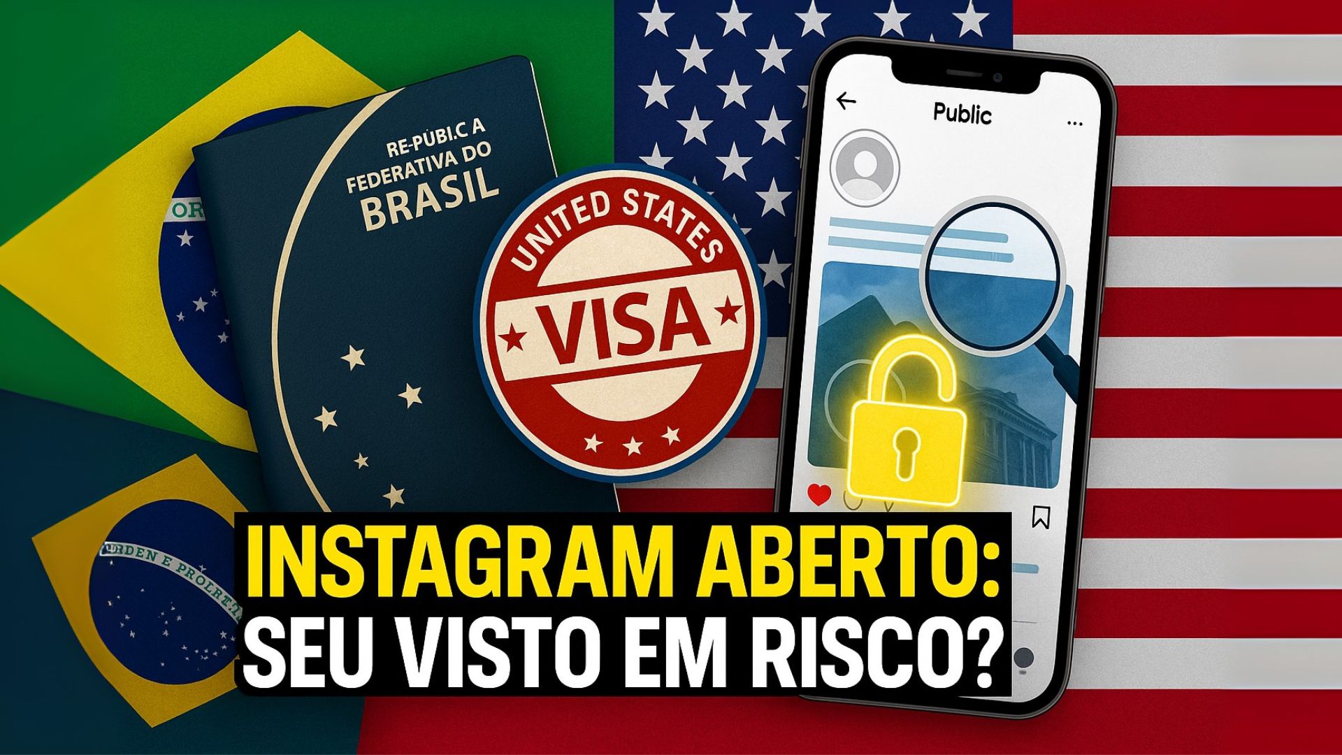 EUA exigem redes sociais públicas para vistos F, M e J. Entenda as mudanças no DS-160 e como evitar atrasos na análise.