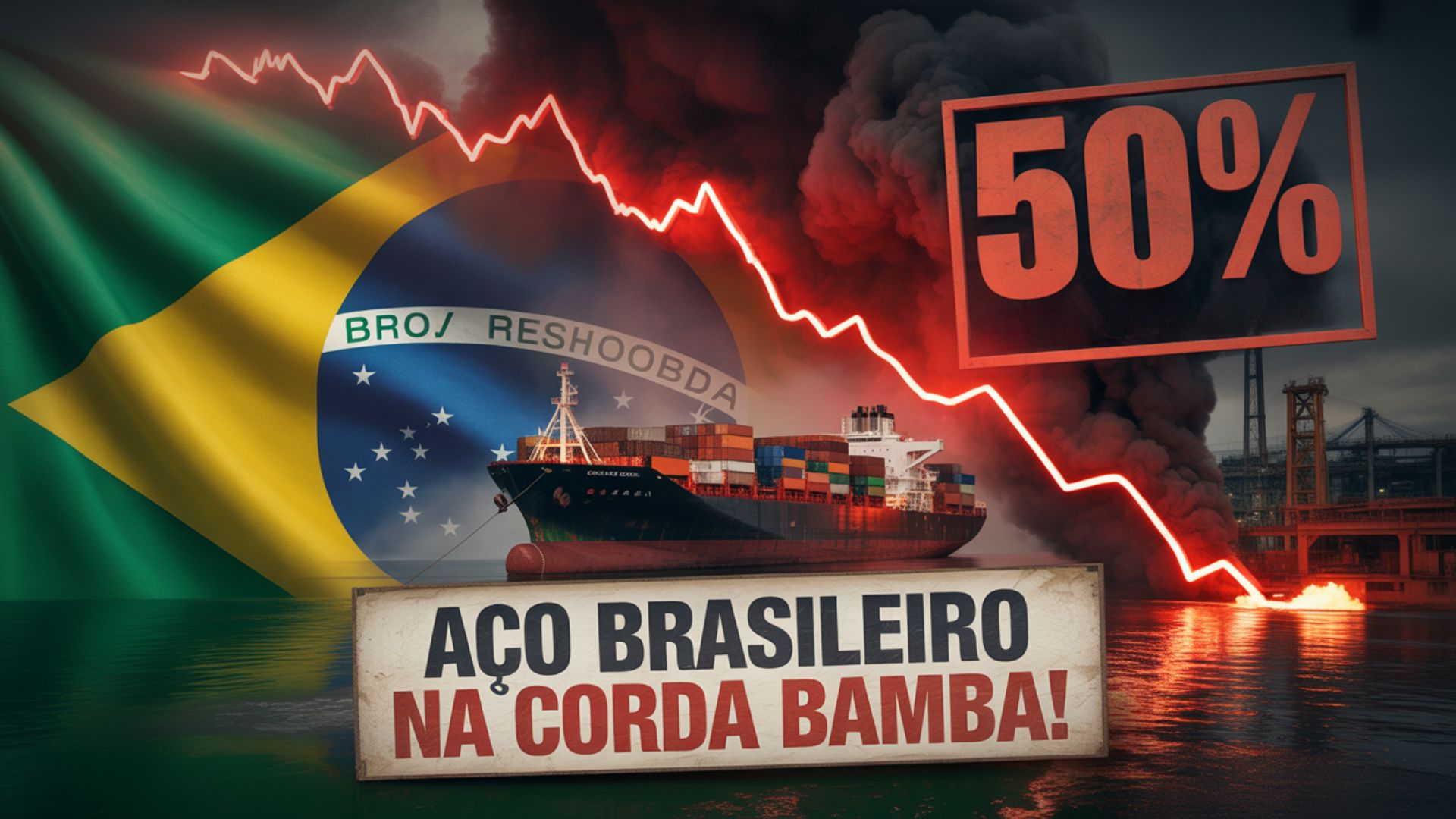 Siderurgia brasileira enfrenta tarifas de 50% dos EUA, importações recordes e 35% de ociosidade, em cenário de forte pressão econômica.