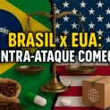 Brasil aciona a Lei da Reciprocidade Econômica contra tarifas de 50% dos EUA, avaliando retaliações em comércio e patentes.